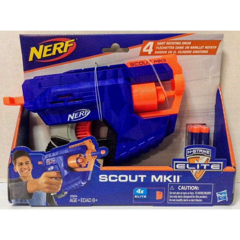 NERF “Scout MKII” N-STRIKE ELITE Dart Blaster Toy Gun (Hasbro Ages 8+) NEW